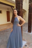 I ordered this dress for my friend's wedding. It came pretty quickly. I loved the colour and the fabric. It's very flowy, light and perfect for a hot summer day in a tropical country. The only thing is it runs a bit loose in chest and the length is way too long for my height. But I was aware of this issue, it's easy to fix. Probably XXS could be a bit better for me. - Alexandra T.