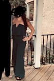 This jumpsuit was so comfortable to wear! I got sooo many compliments on the color as wear. I'm really short (5'2) so I had to wear a 2.75 inch heel AND get 4 inches altered off the bottom. - Emily T.