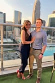 Went with a medium because my hips are a little wider and the fit is great. The fabric feels thin but is not see-through. Very light and breathable. I could not wear a strapless bra with it because the open back would slide down when I sat, but it was comfortable going braless. Great purchase. - Lisa V.