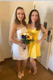 The fabric was lights down comfortable... The size was point on and the color was vibrant. Love this dress! I actually bought two for a maid of honor and a brides maid. - Mary B.