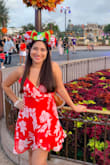 I bought this dress to wear to Mickey's Not So Scary Halloween Party as I was dressing up as Lilo from Lilo & Stitch. When I found this dress I knew it was perfect and would complete my outfit. So comfy and perfect for a spring/summer day but the only thing that I didn't like was that the boob area was a little revealing and hard to cover up if wearing a bra. - Franccesca R.