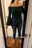 This shirt is very soft and the shoulders stayed in place without having to constantly adjust them. I love that this shirt can be used as a dressy or casual outfit. - Melissa H.