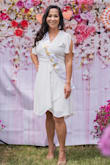 This dress was easy, flowy and just perfect for my bridal shower! - Ivory R.