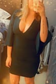 This dress is absolutely flattering! I got a size M and it fits great. Thick material which is perfect because I bought it for a wedding I'm attending in November. The color is perfect as well. Absolutely love! - Amelia T.