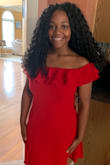 We were so worried that the medium dress wouldn't fit my daughter up top because she is well endowed. We were second guessing in whether or not to cancel the order before it shipped to get a large. But we were pleasantly surprised. She looks amazing in it and she is excited to wear it to the upcoming High School Homecoming Dance. - Christal M.