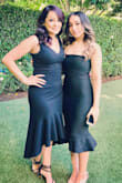 Absolutely love this dress! Wore it to my cousins wedding for so many compliments. The material is nice and thick, holds everything in place lol may daughters dress is not from Lulus. - Jeanette M.