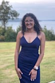 This dress is GREAT material. Very thick and sturdy so you don't have to wear a bra! Classic length that hit just above the knee and accentuates your curves like nobody's business. I received many compliments! Only downside is the straps aren't adjustable so I kept having to readjust. Definitely recommend! - Vidha D.