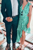 Perfect high-low wrap dress. Wore it for a beach wedding, love the color and fit! - Jessica R.
