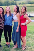 I ordered this for an outside wedding in late September in TN. So it was still in the low 90's outside. This outfit worked out perfect. I received SO many compliments on the skirt. It does wrinkle easily, so be aware of that. - Chelsie A.