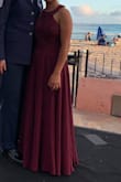 A bit too long so I had to get it altered but aside from the length everything else was a perfect fit. The floral part started to unravel which is a bit disappointing, I was hoping it would last longer than just one wear. - Joverly I.