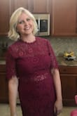 I love this dress! I wore it for a wedding I was attending and I got so many compliments. It was flattering and slimming. I was between a medium and a large I kept the large to give myself a little room to twist and shout. ;) I loved it. - Rachael N.