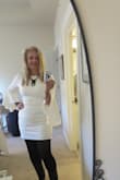 This is such a fun dress! The bell sleeves add a real flare to it and it's stretchy and comfortable. Will need a touch or ironing but doesn't wrinkle easily. Material is quite heavy so not a hot weather dress. Not see through. Classical beauty. - Indra H.