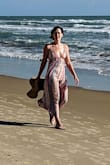 Wore this on a recent trip to the beach and have also worn on dates. Very pretty and flows well. I always feel very elegant in this dress but it isn't too formal. I ordered an extra small based on reviews that it ran large (I typically wear smalls in most sizes) and it fits perfectly. - Randie P.