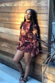 The medium fell loosely on me, which made for a very comfortable wear! The material was great, and I loved the autumn colors. I felt it was well worth the price. - Courtney M.