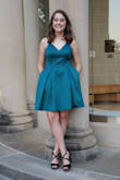 We ordered a small originally had to send it back, return process was super easy, we ordered a large, did have it taken in just a tad but the dress was absolutely beautiful on my daughter so pleased with it and the cost!!! - Teressa R.