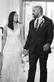 Simple and beautiful dress. It was the perfect length and fit for me and my body type. I did get it altered so that the front pleats laid flat on the dress (it looked stretched out and weird since I have wide hips). No one could believe that I found such a beautiful wedding dress online! - Shalina C.