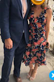 I really loved this dress. I got it final sale and was very pleased with it. Only thing was the top of the dress by the chest was a little loose on me. I made it work though and I already had my sister ask to borrow it after seeing pictures! - Karolyn C.