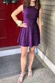 Very flattering dress! Fit true to size and was pretty comfortable. Plus she could wear a regular bra with it (no special bra needed). Great dress for homecoming! - Julie B.