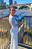 I absolutely loved wearing this dress on my wedding day. It fit true to size, and I recieved so many compliments! Such a good deal, and I'm so happy with how it made me look and feel. - Brianna R.