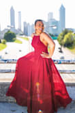 I can't begin to express how satisfied I am with this dress! I purchased it for a photo shoot for my birthday (and ended up being a surprise party as well!) and I felt so beautiful and comfortable! This dress fit well, although it was a little long, but I'm short so it didn't bother me with heels on. I really wanted a long & flowy dress and it was PERFECTION! I was comfortable and it fit nicely without a bra. Can be worn with heels or flats (altered if you're short) and it moves well. The material is light and would feel great in any weather - I wore it in May out side for the photos but transitioned to an indoor party. I can't wait to find a reason to wear this dress again! - Rae H.