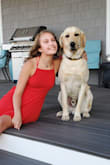 Beautiful dress and the red is so bright!  We matched it with black shoes. - WENDY H.