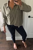 I got a large in this top and it runs a tiny bit big, but it has that perfect fall casual vibe. It could easily be dressed up or dressed down. - Taylor J.