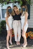 Love these pants!  Great quality and super soft material. The waist is a little on the smaller size with no give, but I would probably order the same size again, which I plan on doing in another color! - Vicky D.