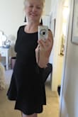 This dress is so comfortable and classy- love the lace in the back.  Not too much, not too little.  Who says over 50 can't look good? - Indra H.