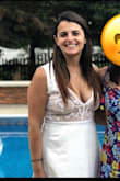 This dress was perfect for our BBQ engagement party. The fit was super flattering and it was the perfect length, especially since I was running around a lot.It was a tad bit loose up top which is an easy fix with some fashion tape for the day of. For future parties (because I'm definitely wearing this again!) I am bringing it to a tailor to have the chest brought in slightly. It was definitely a great dress and I loved how it looked in photos! - Jennifer O.