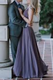 Love this dress, fabric is so flowy and looks elegant. Wore it for my engagement photos. Only thing I would need to adjust before wearing again is the straps are bit too long for my torso, I was constantly adjusting. Nothing that can't be easily fixed by a tailor. - Aggie S.