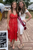 I wore this dress to a bridal shower and to an outdoor fall wedding that didn't have a set dress code. I was worried with the red that I would have 'red dress effect' at someone else's event but I didn't feel out of place at all, and felt very appropriately dressed! It fit really well without any alterations and I got a lot of compliments on it. Would definitely recommend! - Olivia K.