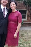 OH MY GOODNESS. I wore this dress to a wedding and I received so many compliments I could not keep up! First off it was super comfy, lightweight and fit perfectly. The peekaboo portion was tasteful yet gave the dress the edge it needed. The burgundy color was perfect for a fall time wedding. Like I said, I received compliment after compliment all night long! - Ashley C.