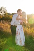 OBSESSED with this dress. I wore it for engagement pictures and felt like a supermodel! I was worried about the length, but it ended up being perfect with my tall wedge shoes! Light, flowy, and beautiful dress. 110% recommend, especially for outdoor photo shoots!! - Ashley M.