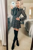 I'm between a 7.5 and 8 but at Lulus I always order an 8 for shoes and they fit perfectly. I have tiny legs and these are AMAZING! They don't fall down, they stay in place. I can't wait to wear these all the time this fall/winter! - Melissa M.