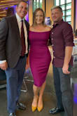 This dress is spectacular! I have it in red, white, and purple, as it's the perfect dress for a variety of occasions. I'll wear the red to the work Christmas party, used the white for a wedding, and the purple for a night out with friends. It has a nice lining, and it's great, thick quality material. Nice and stretchy so it hugs the body comfortably and snugly. My new fav!! I ordered small and medium since I'm a busty size 4 and can never tell, but the small worked better in the end. - Mary G.