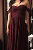 Dress fits perfectly. Just what I was looking for For bridesmaid dress. Very snug and accentuates my curves. Very long but just need some hemming done. - Jane C.