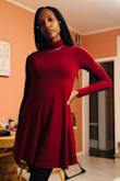 It's my bday weekend ;) Love swing dresses work well with my tiny figure. It's warm, I love the color, and it fits perfectly. Thank you LuLus. I've already ordered another in green:) Happy 39th to me. - Cheryl R.