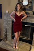 Dress fit perfectly for my small frame. I have a hard time finding a dress that doesn't look big. Can't say that anymore! This dress was perfect. Wore it to homecoming and got lots of compliments. - Cathleen M.