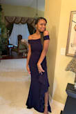 I was scared ordering this online because I'm a very tiny person and sometimes things can run big on me. This dress however fit amazingly well it was really snug on my body especially on my waist and butt area. It was a super simple dress which I liked and I really enjoyed wearing this dress. Only "con" is that the dress was long and I had to hold it the entire time to walk. Other than that, love this dress. - Zaria M.
