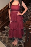 Loved this dress! I wore this to a wedding and got so many compliments. I'm a little short and was worried that the dress would be too long but it was the perfect midi dress for my height. It was very comfortable and fit perfectly. Would highly recommend! - Christina B.