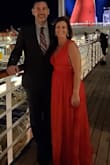 This dress fit my body very well. I never felt uncomfortable or concerned I would reveal to much. The dress stayed on my shoulders without adjustments. It was a bit long but I didn't wear heels. I had many compliments on this dress. I loved the slit on the side. When I would walk the dress would flow. - Angie A.