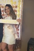 This dress was the star of the night at my bachelorette party. I loved the color and the fit was a bit tight but wouldn't go any bigger or smaller. Only unfortunate thing is my butt hung out sometimes when leaving the limousine. - Miranda M.