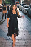 Love this dress but had to end up wearing a sports bra to cover up - Carolina R.