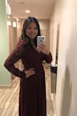 I bought this dress for a wedding and received a lot of compliments! The Medium was just a tad bit snug on my waist but it would been way too big to get a large. I did have to get the dress hemmed, but overall I loved this dress! - Kathleen S.
