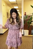 This dress is so cute and comfy! Perfect for a night out or for work. Slightly loose (I'm a L usually but probably could have ordered a M for a more fitted look) - Rosemary K.