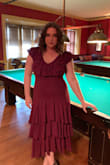 I felt very comfortable and confident in this dress. Loved the color and how it fit my body. The zipper was a little hard to do myself but it ended up being okay. - Beth L.