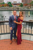 Beautiful color and fit!! Perfect length in heels, I'm 5 ft 6 and a small fit perfectly. - Julie H.