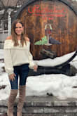 Super cozy and flattering! I love off the shoulder sweaters and this one is great! Doesn't fall down but just the perfect slouchy look! - Alexandra B.