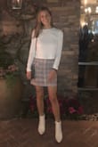 I absolutely love love love these booties. I've been wanting a pair of white booties and these are perfect. I love the subtle snake print, it gives them more oomph. And the heel is perfect! I'd say they are true to size as I am normally a size 10 in shoes. Get these!! - Peyton M.