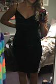 Color is a lil darker than pictures but it's perfect! Hugs your curves, classy and sexy - Rosamaria L.